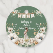 Rustic Floral Baby Shower  フェイバータグ (裏面)