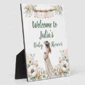 Rustic Floral Baby Shower  フォトプラーク (側面)