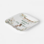 Rustic Floral Baby Shower  ペーパープレート (傾斜あり)