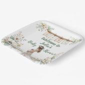 Rustic Floral Baby Shower  ペーパープレート (傾斜あり)