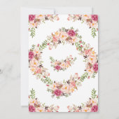 Rustic Floral Baby Shower 招待状 (裏面)