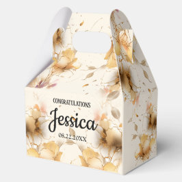 Rustic Floral Baby Shower 4.5"w x 2.75"l x 5.5"h フェイバーボックス