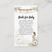 Rustic Floral Baby Shower Books for Baby エンクロージャーカード (正面)