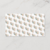 Rustic Floral Baby Shower Diaper Raffle   エンクロージャーカード (裏面)