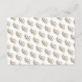 Rustic Floral Baby Shower Wishes and Advice エンクロージャーカード (裏面)