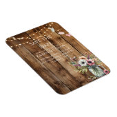 Rustic Floral Blossoms Save the Date Invitation  マグネット (右側)