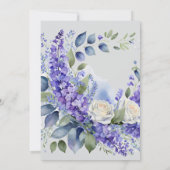 Rustic Floral Blue Baby in Bloom Boy Baby Shower 招待状 (裏面)