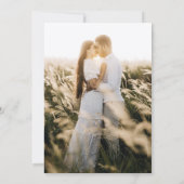 Rustic Floral Boho Blue and Beige Wedding 招待状 (裏面)