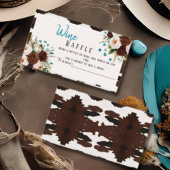 Rustic Floral Boho Wine Raffle Bridal Shower  エンクロージャーカード