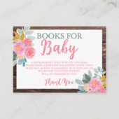 Rustic Floral Book for Baby Enclosure Card エンクロージャーカード (正面)