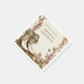 Rustic Floral Boots Bridal Shower スタンダードカクテルナプキン (角)