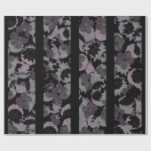 Rustic floral collage striped pattern ラッピングペーパー (フラット)