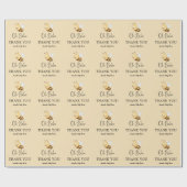 Rustic Floral Daisy Oh Babee Honey Bee Baby Shower ラッピングペーパー (フラット)