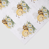 Rustic Floral Daisy Oh Babee Honey Bee Baby Shower 薄葉紙 (詳細)
