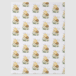 Rustic Floral Daisy Oh Babee Honey Bee Baby Shower 薄葉紙