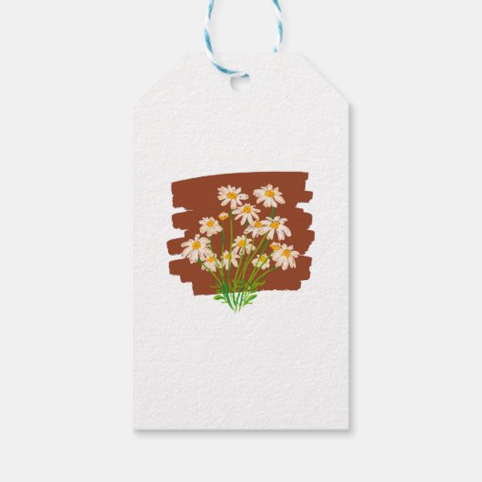 Rustic floral design on brown background ギフトタグ (裏面)