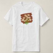 Rustic floral design on brown background tシャツ (デザイン正面)