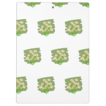 Rustic Floral Design on Green Background