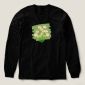 Rustic Floral Design on Green Background トライブレンドＴシャツ (デザイン正面)