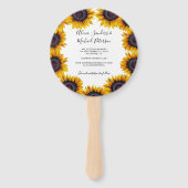 Rustic floral elegant script wedding save date ハンドファン (裏面)