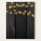 Rustic floral elegant wood bride and groom wedding プランナー手帳 (裏面)