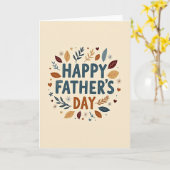 Rustic Floral Fathers Day Card カード (黄色い花)