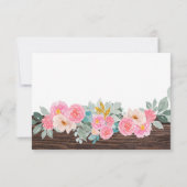 Rustic Floral Flat Thank You Card (裏面)