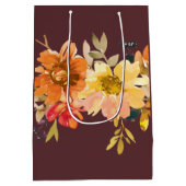 Rustic Floral Friendsgiving  ミディアムペーパーバッグ (裏面)