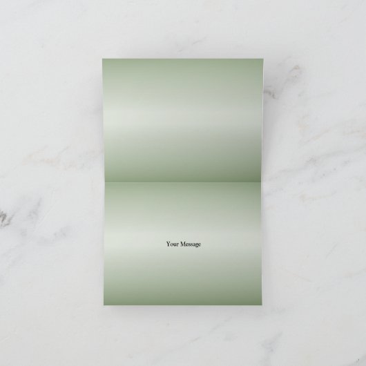 Rustic Floral Greenery Eucalyptus Leaves サンキューカード (内部)