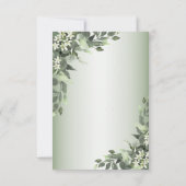 Rustic Floral Greenery Eucalyptus Leaves セーブザデート (裏面)