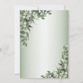 Rustic Floral Greenery Eucalyptus Leaves Wedding 招待状 (裏面)
