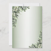 Rustic Floral Greenery Leaves Rehearsal Dinner 招待状 (裏面)