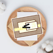 Rustic Floral Light Yellow Birthday カード