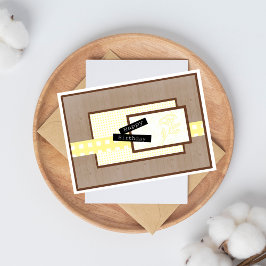 Rustic Floral Light Yellow Birthday カード