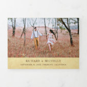 Rustic Floral Oil Lantern All in One Wedding 三つ折り招待状 (カバー)