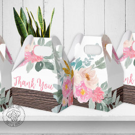 Rustic Floral Party Favor Gable Box フェイバーボックス