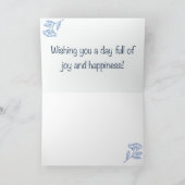 Rustic Floral Purple Birthday カード (内部)