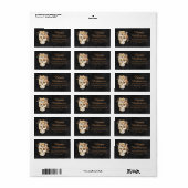 Rustic Floral Skull Halloween ラベル (フルシート)