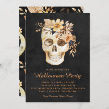 Rustic Floral Skull Halloween Party