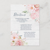 Rustic Floral Spring Wedding Direction Insert エンクロージャーカード (正面)