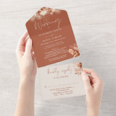 Rustic Floral String Lights ディテール 秋の結婚式 オールインワン招待状 (貼ってはがせる)