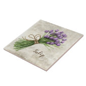 Rustic Floral Tulip Faux Ceramic Tile タイル (側面)
