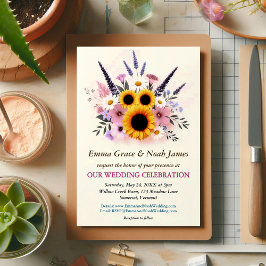 Rustic Floral Wedding 招待状