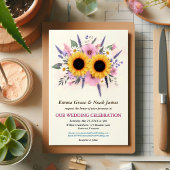 Rustic Floral Wedding 招待状