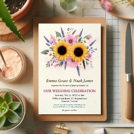 Rustic Floral Wedding 招待状