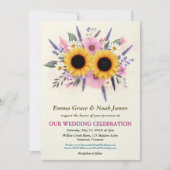 Rustic Floral Wedding 招待状 (正面)