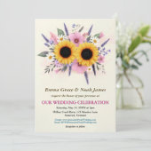 Rustic Floral Wedding 招待状 (スタンド正面)