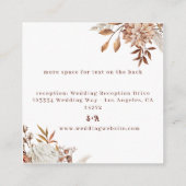 Rustic Floral Wedding Enclosure Card – Earthy Eleg エンクロージャーカード (裏面)