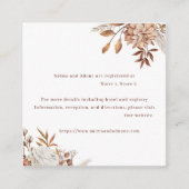 Rustic Floral Wedding Enclosure Card – Earthy Eleg エンクロージャーカード (正面)