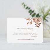 Rustic Floral Wedding Enclosure Card – Earthy Eleg エンクロージャーカード (スタンド正面)
